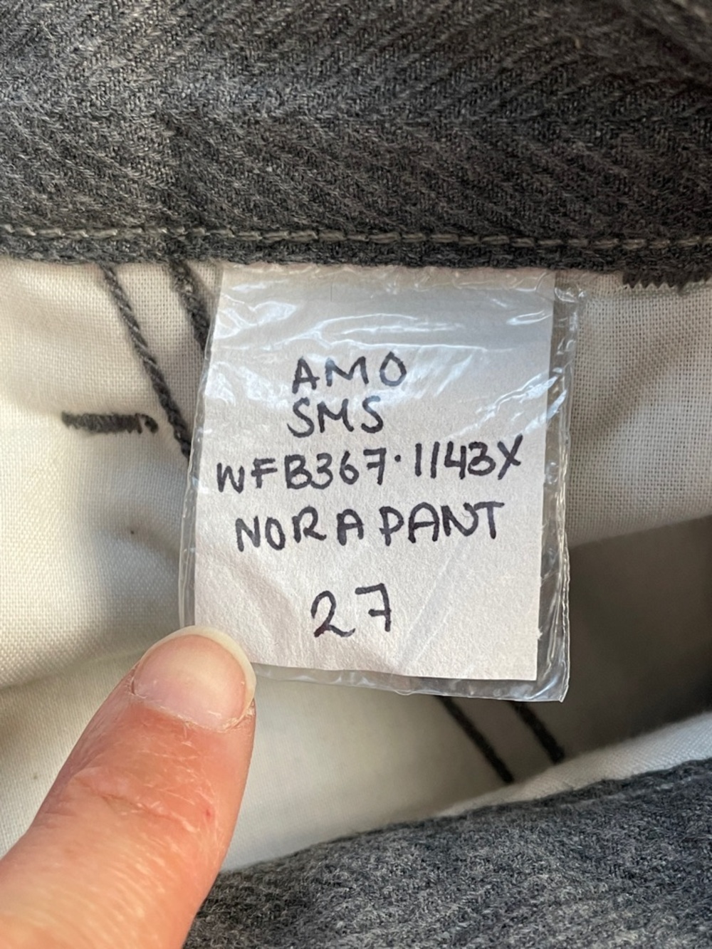 NWT Amo Nora Pant Heather Gray Drawstring Waist Sz 27 - Picture 15 of 15